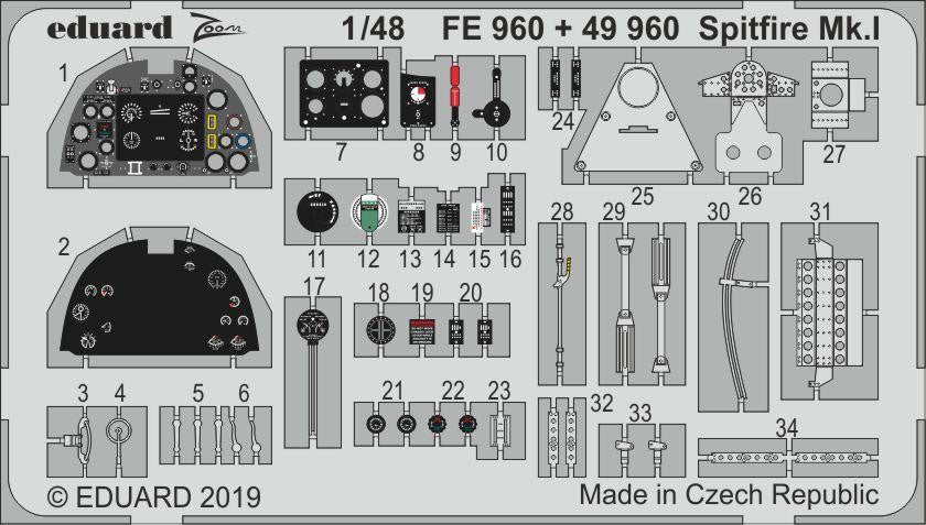 Eduard 1/48 Spitfire MkI Zoom For TAM FE960